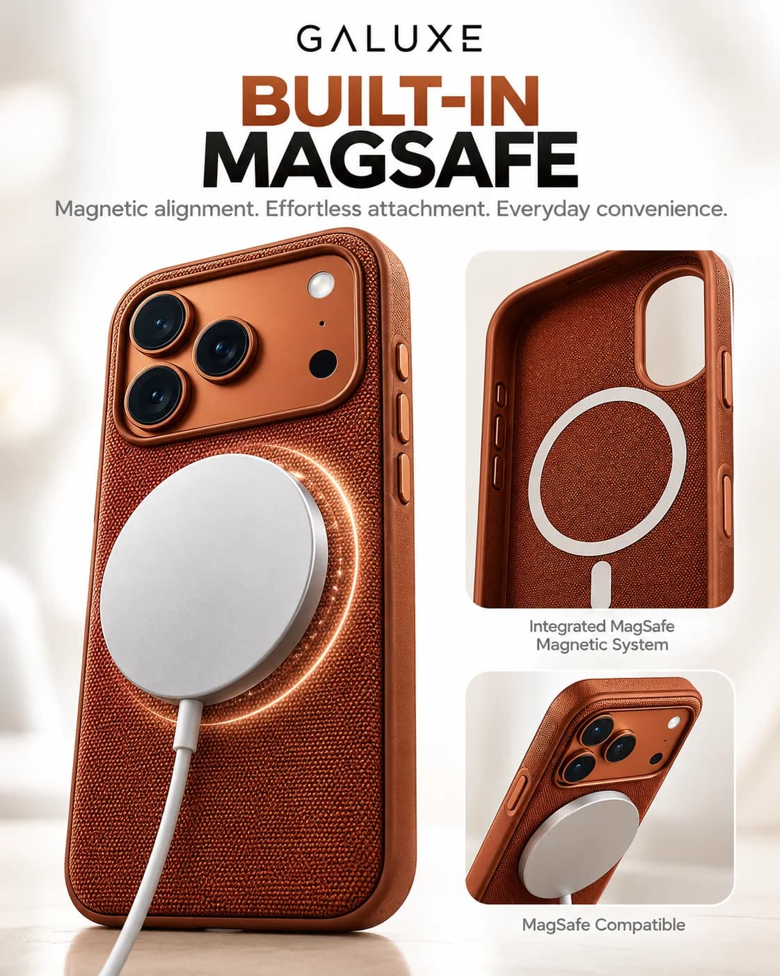 Techwoven Case for IPhones: Built in MagSafe