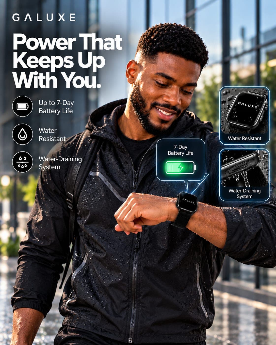 Galuxe Watch 10 Air: 7 days. One charge.