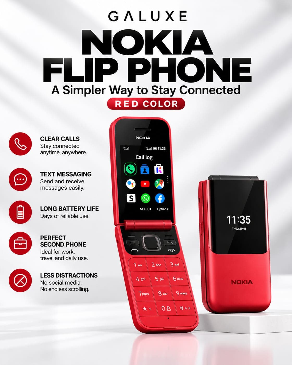 Nokia 2720 Flip: Flip open. Pick up. Done.